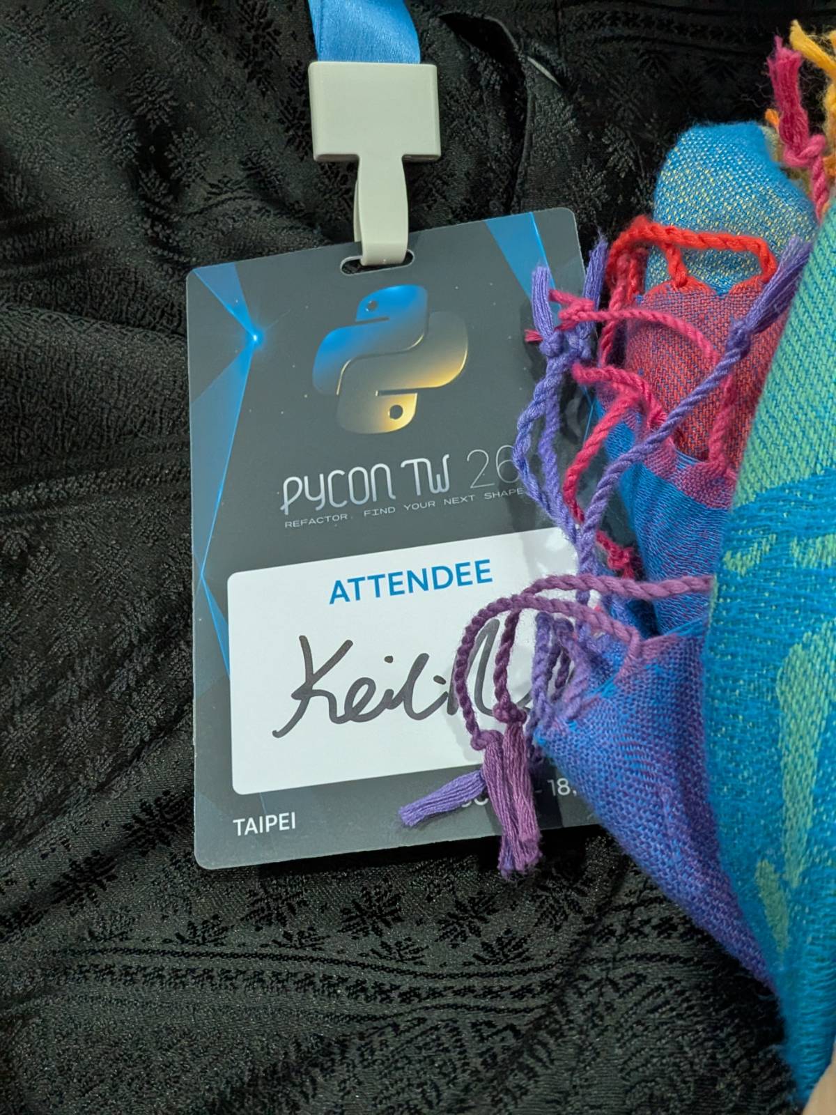 PyCon Taiwan 2026 Keith 名牌